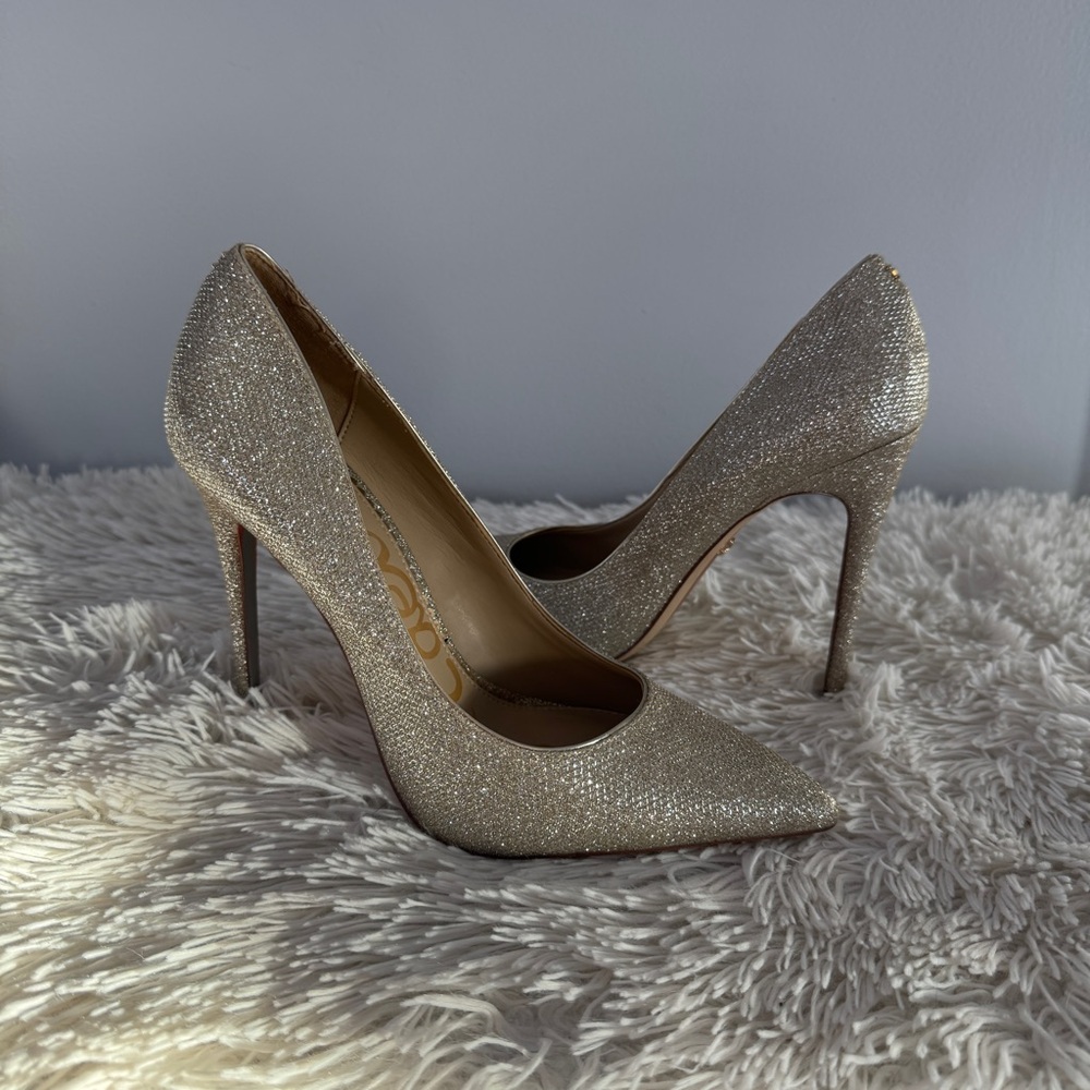 Sam Edelman Pointed Toe Stilettos - Champagne - Size 8.5